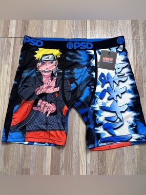 PSD Naruto Graphic Boxer Briefs in Blue, Black, Red and White Mens Size XL